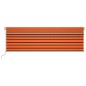vidaXL Markise Manuell Einziehbar mit Rollo & LED 5x3 m Orange & Braun vidaXL Markise Manuell Einziehbar mit Rollo & LED 5x3 m Orange & Braun