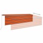 vidaXL Markise Manuell Einziehbar mit Rollo & LED 5x3 m Orange & Braun vidaXL Markise Manuell Einziehbar mit Rollo & LED 5x3 m Orange & Braun