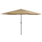 vidaXL Sonnenschirm mit Metall-Mast 400 cm Taupe vidaXL Sonnenschirm mit Metall-Mast 400 cm Taupe