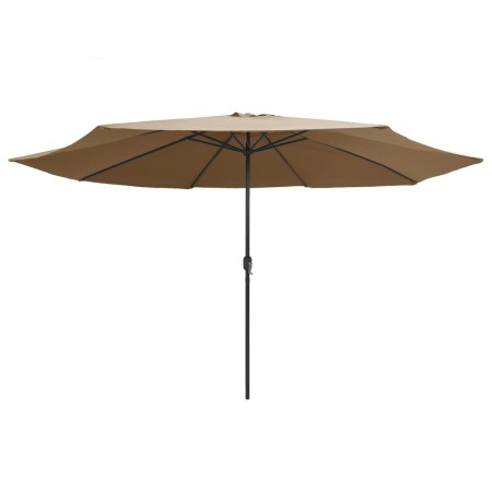 vidaXL Sonnenschirm mit Metall-Mast 400 cm Taupe