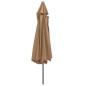 vidaXL Sonnenschirm mit Metall-Mast 400 cm Taupe vidaXL Sonnenschirm mit Metall-Mast 400 cm Taupe