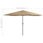 vidaXL Sonnenschirm mit Metall-Mast 400 cm Taupe vidaXL Sonnenschirm mit Metall-Mast 400 cm Taupe