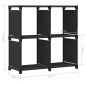 vidaXL Würfel-Regal 4 Fächer Schwarz 69x30x72,5 cm Stoff vidaXL Würfel-Regal 4 Fächer Schwarz 69x30x72,5 cm Stoff