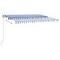 Standmarkise Automatisch 400x350 cm Blau/Weiß Standmarkise Automatisch 400x350 cm Blau/Weiß