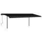 vidaXL Markise Manuell Einziehbar mit LED 6x3,5 m Anthrazit vidaXL Markise Manuell Einziehbar mit LED 6x3,5 m Anthrazit