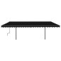 vidaXL Markise Manuell Einziehbar mit LED 6x3,5 m Anthrazit vidaXL Markise Manuell Einziehbar mit LED 6x3,5 m Anthrazit