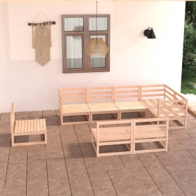 vidaXL 8-tlg. Garten-Lounge-Set Massivholz Kiefer
