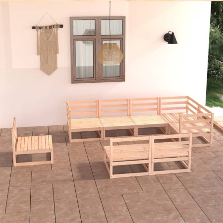 vidaXL 8-tlg. Garten-Lounge-Set Massivholz Kiefer