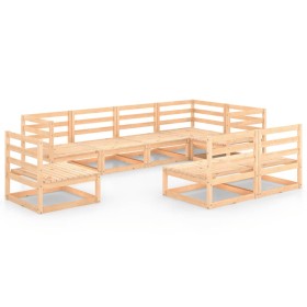 vidaXL 8-tlg. Garten-Lounge-Set Massivholz Kiefer