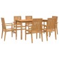 vidaXL 7-tlg. Garten-Essgruppe Massivholz Teak vidaXL 7-tlg. Garten-Essgruppe Massivholz Teak