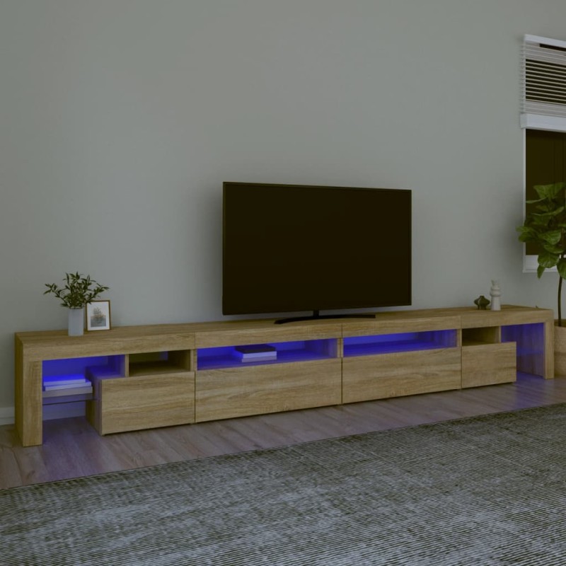 vidaXL TV-Schrank mit LED-Leuchten Sonoma-Eiche 290x36,5x40 cm vidaXL TV-Schrank mit LED-Leuchten Sonoma-Eiche 290x36,5x40 cm