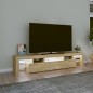 vidaXL TV-Schrank mit LED-Leuchten Sonoma-Eiche 200x36,5x40 cm vidaXL TV-Schrank mit LED-Leuchten Sonoma-Eiche 200x36,5x40 cm
