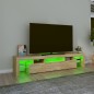 vidaXL TV-Schrank mit LED-Leuchten Sonoma-Eiche 200x36,5x40 cm vidaXL TV-Schrank mit LED-Leuchten Sonoma-Eiche 200x36,5x40 cm