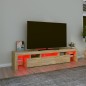 vidaXL TV-Schrank mit LED-Leuchten Sonoma-Eiche 200x36,5x40 cm vidaXL TV-Schrank mit LED-Leuchten Sonoma-Eiche 200x36,5x40 cm