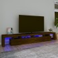 vidaXL TV-Schrank mit LED-Leuchten Braun Eichen-Optik 260x36,5x40 cm vidaXL TV-Schrank mit LED-Leuchten Braun Eichen-Optik 260x36,5x40 cm