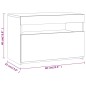 vidaXL Nachttische 2 Stk. mit LED-Leuchten Räuchereiche 60x35x40 cm vidaXL Nachttische 2 Stk. mit LED-Leuchten Räuchereiche 60x35x40 cm