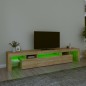 vidaXL TV-Schrank mit LED-Leuchten Sonoma-Eiche 215x36,5x40 cm vidaXL TV-Schrank mit LED-Leuchten Sonoma-Eiche 215x36,5x40 cm