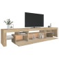 vidaXL TV-Schrank mit LED-Leuchten Sonoma-Eiche 215x36,5x40 cm vidaXL TV-Schrank mit LED-Leuchten Sonoma-Eiche 215x36,5x40 cm
