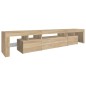 vidaXL TV-Schrank mit LED-Leuchten Sonoma-Eiche 215x36,5x40 cm vidaXL TV-Schrank mit LED-Leuchten Sonoma-Eiche 215x36,5x40 cm