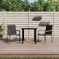 vidaXL 3-tlg. Garten-Essgruppe Schwarz Textilene und Stahl vidaXL 3-tlg. Garten-Essgruppe Schwarz Textilene und Stahl