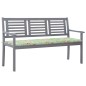 vidaXL 3-Sitzer-Gartenbank mit Auflage 150 cm Grau Eukalyptusholz vidaXL 3-Sitzer-Gartenbank mit Auflage 150 cm Grau Eukalyptusholz