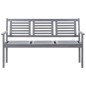 vidaXL 3-Sitzer-Gartenbank mit Auflage 150 cm Grau Eukalyptusholz vidaXL 3-Sitzer-Gartenbank mit Auflage 150 cm Grau Eukalyptusholz