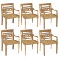 vidaXL Batavia-Stühle mit Kissen 6 Stk. Massivholz Teak vidaXL Batavia-Stühle mit Kissen 6 Stk. Massivholz Teak