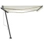Automatische Markise mit LED & Windsensor 400x300 cm Cremeweiß Automatische Markise mit LED & Windsensor 400x300 cm Cremeweiß