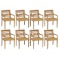 vidaXL Batavia-Stühle mit Kissen 8 Stk. Massivholz Teak vidaXL Batavia-Stühle mit Kissen 8 Stk. Massivholz Teak