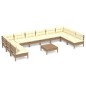 vidaXL 11-tlg. Garten-Lounge-Set mit Kissen Honigbraun Kiefernholz vidaXL 11-tlg. Garten-Lounge-Set mit Kissen Honigbraun Kiefernholz
