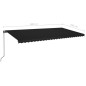 vidaXL Markise Manuell Einziehbar 600x350 cm Anthrazit vidaXL Markise Manuell Einziehbar 600x350 cm Anthrazit