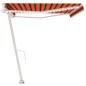 vidaXL Markise Automatisch mit LED & Windsensor 500x300cm Orange Braun vidaXL Markise Automatisch mit LED & Windsensor 500x300cm Orange Braun
