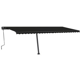 vidaXL Markise Manuell Einziehbar mit LED 600x350 cm Anthrazit