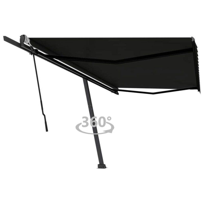 vidaXL Standmarkise Manuell Einziehbar 500x350 cm Anthrazit vidaXL Standmarkise Manuell Einziehbar 500x350 cm Anthrazit