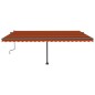 vidaXL Standmarkise Manuell Einziehbar 500x300 cm Orange/Braun vidaXL Standmarkise Manuell Einziehbar 500x300 cm Orange/Braun