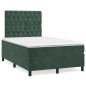 vidaXL Boxspringbett mit Matratze Dunkelgrün 120x190 cm Samt vidaXL Boxspringbett mit Matratze Dunkelgrün 120x190 cm Samt