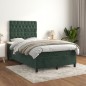 vidaXL Boxspringbett mit Matratze Dunkelgrün 120x190 cm Samt vidaXL Boxspringbett mit Matratze Dunkelgrün 120x190 cm Samt