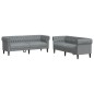 vidaXL 2-tlg. Sofagarnitur Hellgrau Stoff vidaXL 2-tlg. Sofagarnitur Hellgrau Stoff
