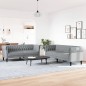 vidaXL 2-tlg. Sofagarnitur Hellgrau Stoff vidaXL 2-tlg. Sofagarnitur Hellgrau Stoff
