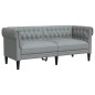 vidaXL 2-tlg. Sofagarnitur Hellgrau Stoff vidaXL 2-tlg. Sofagarnitur Hellgrau Stoff