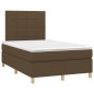 vidaXL Boxspringbett mit Matratze Dunkelbraun 120x190 cm Stoff vidaXL Boxspringbett mit Matratze Dunkelbraun 120x190 cm Stoff