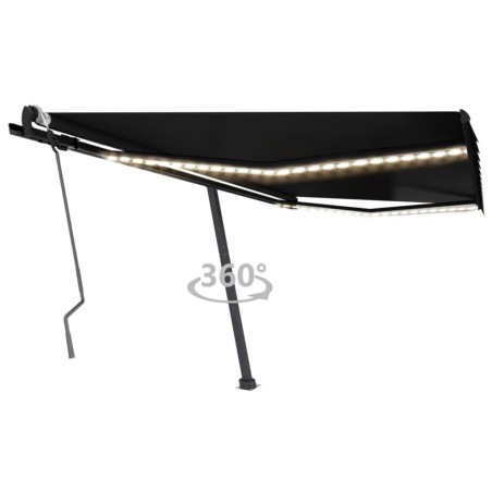 Gelenkarmmarkise mit LED 450x300 cm Anthrazit