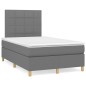 vidaXL Boxspringbett mit Matratze Dunkelgrau 120x190 cm Stoff vidaXL Boxspringbett mit Matratze Dunkelgrau 120x190 cm Stoff