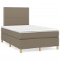vidaXL Boxspringbett mit Matratze Taupe 120x190 cm Stoff vidaXL Boxspringbett mit Matratze Taupe 120x190 cm Stoff