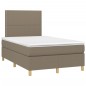 vidaXL Boxspringbett mit Matratze Taupe 120x190 cm Stoff vidaXL Boxspringbett mit Matratze Taupe 120x190 cm Stoff