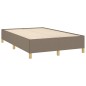 vidaXL Boxspringbett mit Matratze Taupe 120x190 cm Stoff vidaXL Boxspringbett mit Matratze Taupe 120x190 cm Stoff
