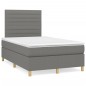 vidaXL Boxspringbett mit Matratze Dunkelgrau 120x190 cm Stoff vidaXL Boxspringbett mit Matratze Dunkelgrau 120x190 cm Stoff