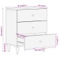 vidaXL Nachttisch 50x33x60 cm Massivholz Mango vidaXL Nachttisch 50x33x60 cm Massivholz Mango