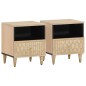 vidaXL Nachttische 2 Stk. 40x33x46 cm Massivholz Mango vidaXL Nachttische 2 Stk. 40x33x46 cm Massivholz Mango