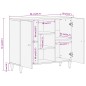 vidaXL Beistellschrank 90x33x75 cm Massivholz Mango vidaXL Beistellschrank 90x33x75 cm Massivholz Mango